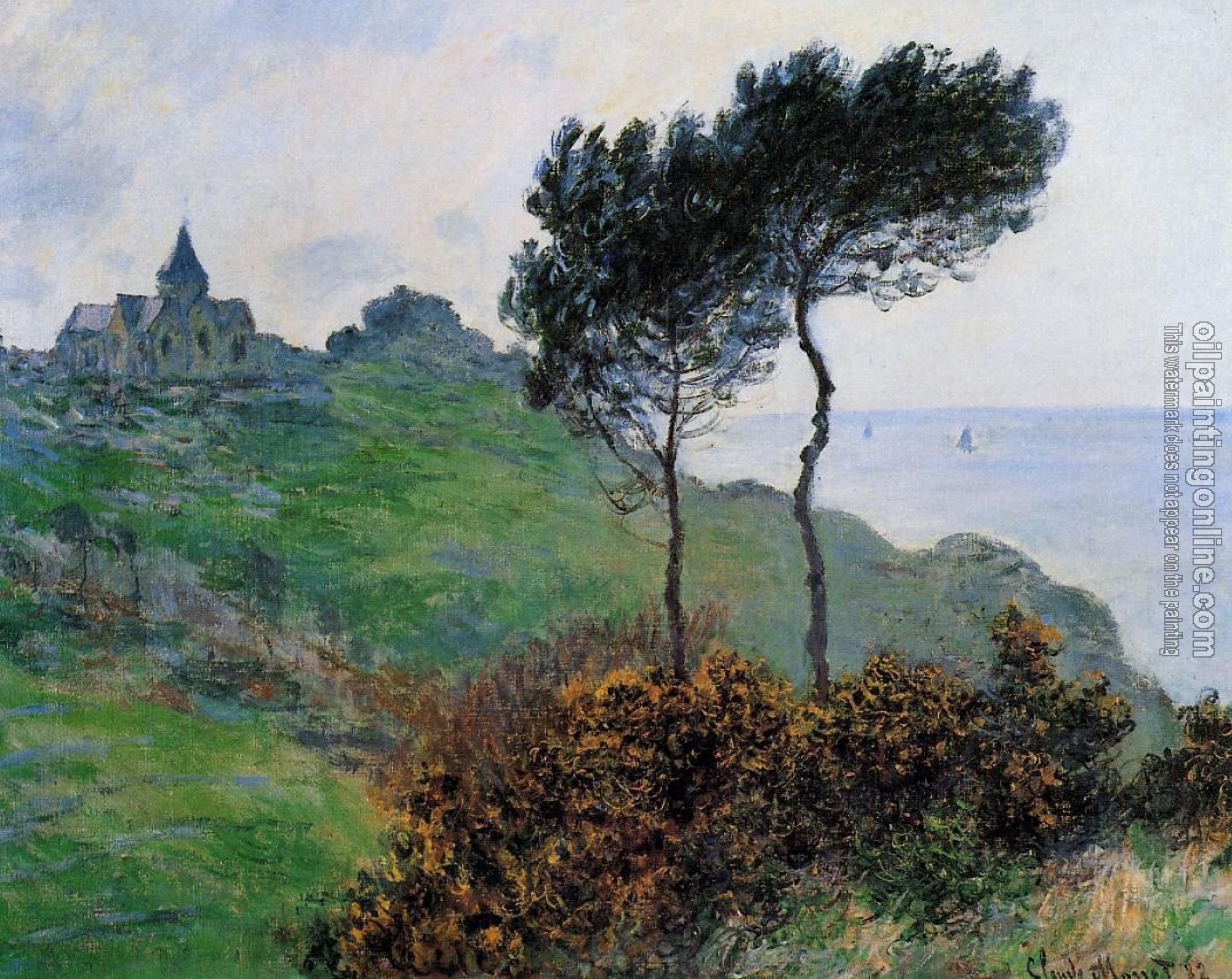Monet, Claude Oscar - Church at Varengeville, Grey Weather